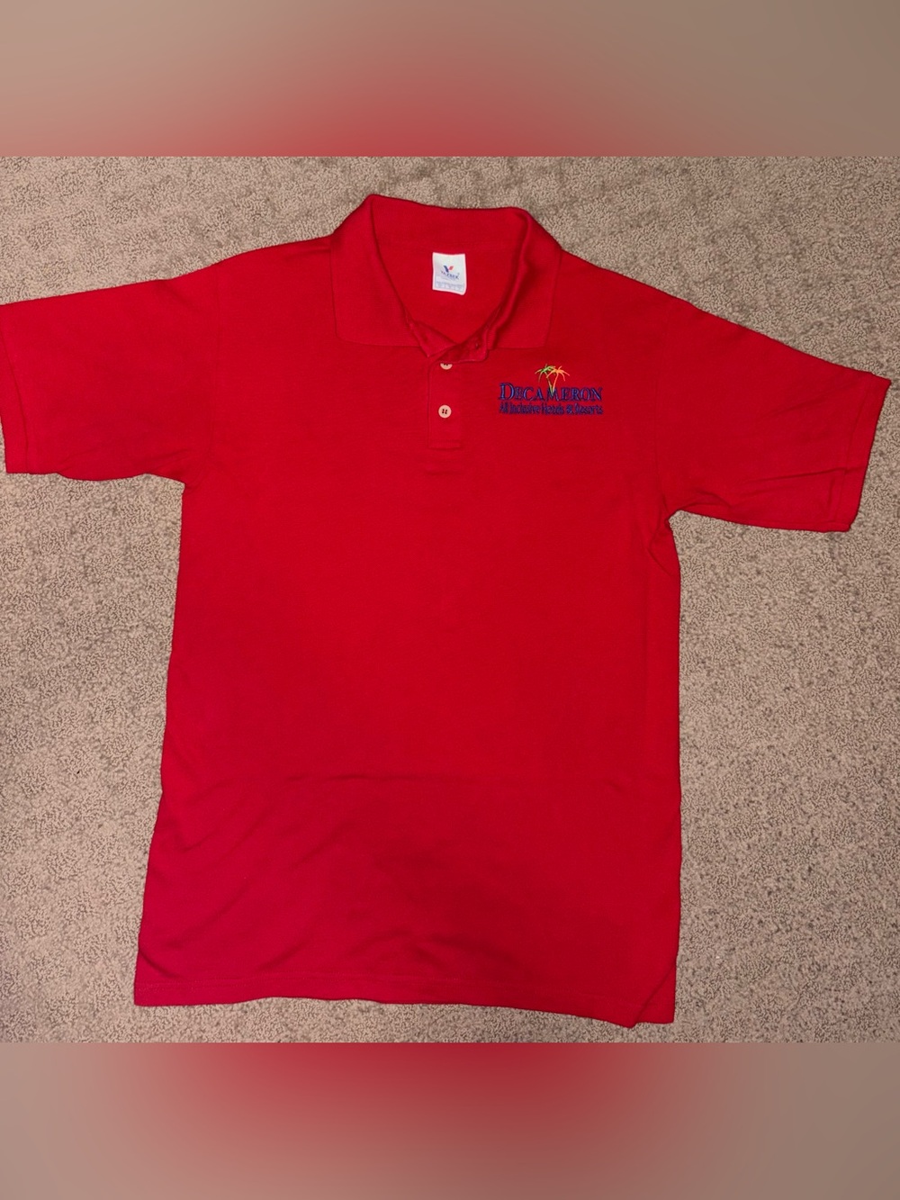 Unisex Red Polo/Golf Shirt “Decameron Hotels & Resorts” Embroidered Shirt Mexico
